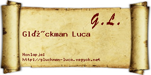 Glückman Luca névjegykártya